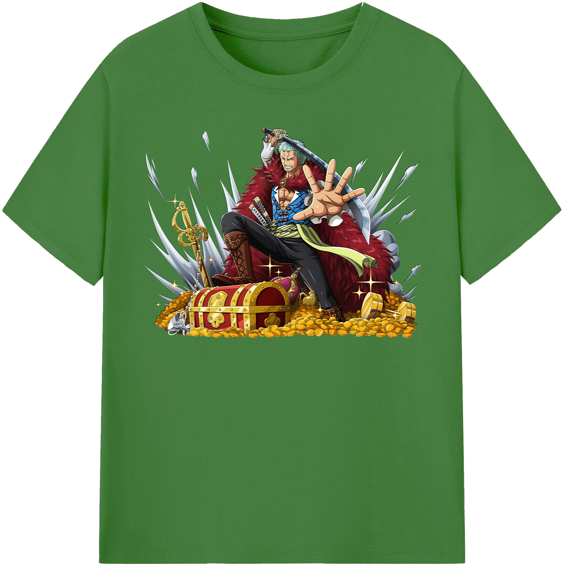 ワンピース ロロノア・ゾロ ONE PIECE Roronoa Zoro レディースカジュアルプリントTシャツ（綿100％）